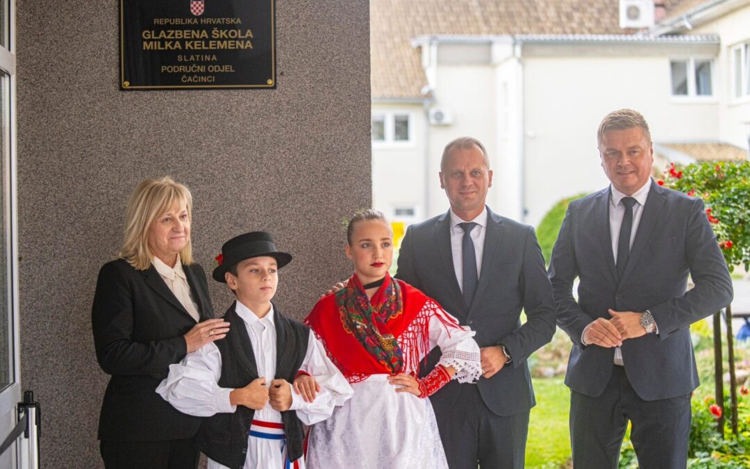Svečano otvorenje područnog odjela glazbene škole Milka Kelemena Slatina u Čačincima.