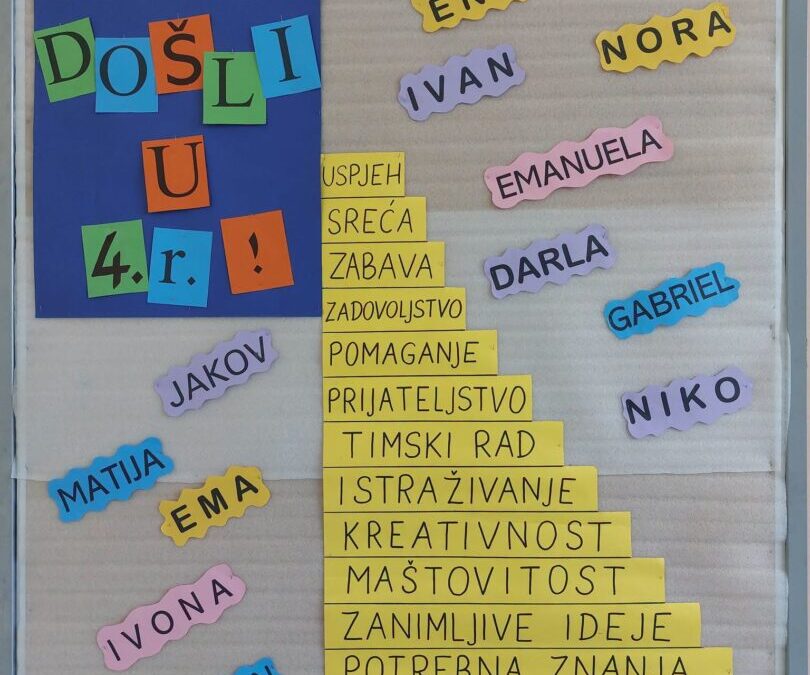 Dobrodošlica 4.-om razredu!